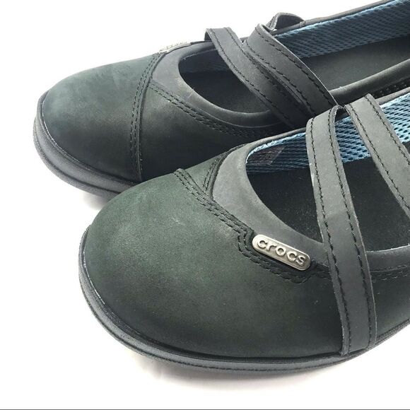 Crocs Patricia Leather Slip On Shoes Size 8W - Picture 8 of 10